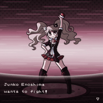 Junko Enoshima Wants To Fight Holding Pokemon Ball GIF