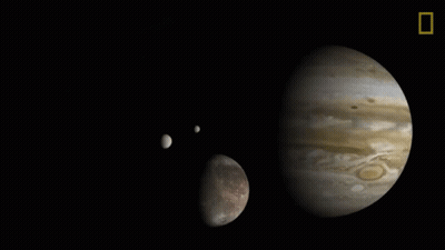 Jupiter and Its Moons National Geographic Logo