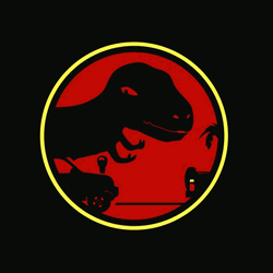 Jurassic Park Logo Funny Dinosaur GIF