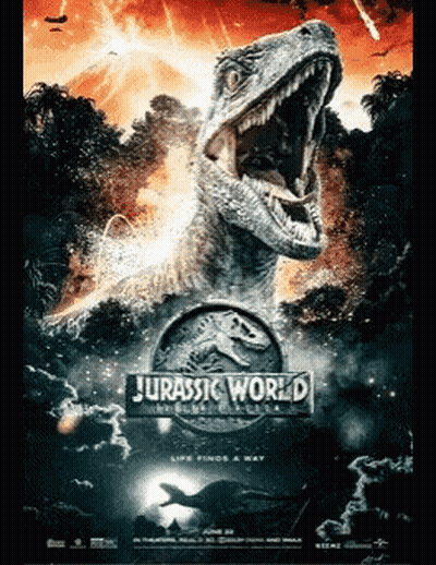 Jurassic World Movie Poster With Dinosaur GIF