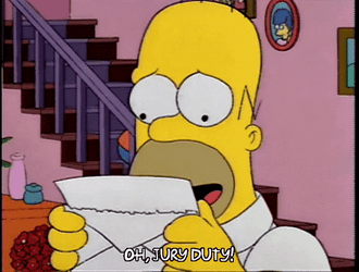 Jury Duty Surprised Homer Simpson GIF