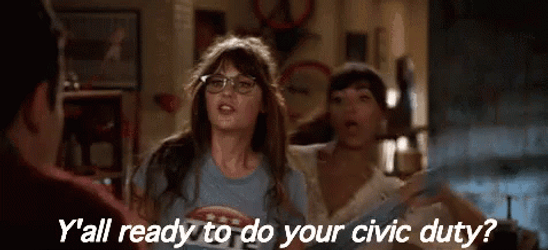 Jury Duty Zooey Deschanel New Girl GIF