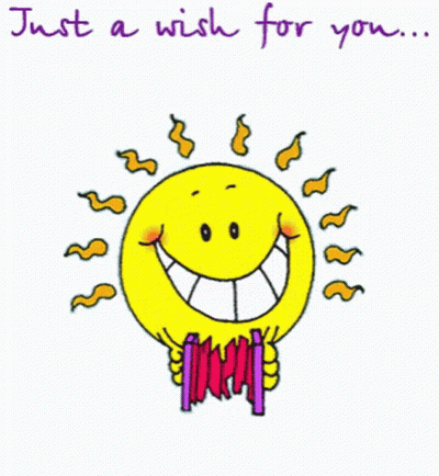 Just A Wish For You Have A Happy Day With A Smiley Face GIF
