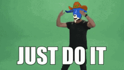 Just Do It Meme Cow Head Shia LaBeouf GIF