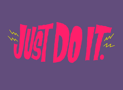 Just Do It Tomorrow Typography GIF