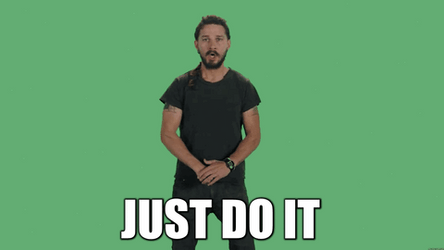Just Do It White Medium-Sized Texts GIF
