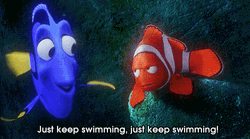 Just Keep Swimming Dory Mad Nemo GIF