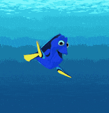 Just Keep Swimming Dory Waving Nemo GIF