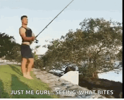 Just Me Girl Funny Fishing GIF