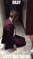 Just One Drink Please Drunk Meme GIF