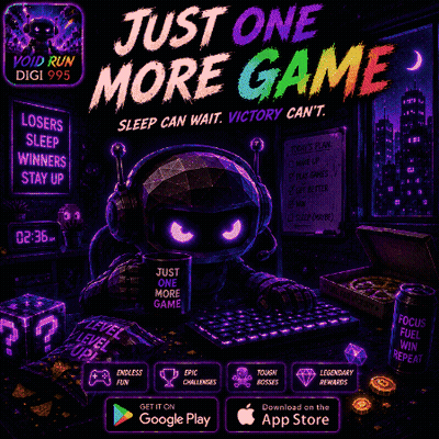 Just One More Game Robot Poster GIF