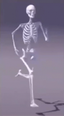 Just Running Skeleton Meme GIF