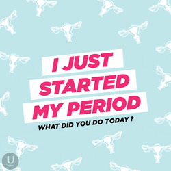 Just Started Period Digital Text Art GIF