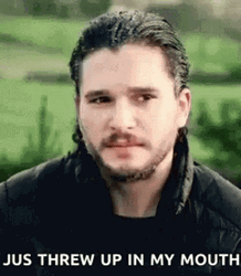 Just Threw Up In My Mouth Kit Harington  GIF