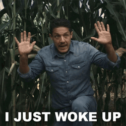Just Waking Up Hands Up GIF