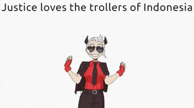 Justice Loves The Trollers Of Indonesia With A Picture Of A Girl With Horns GIF