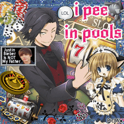 Justin Bieber And Girl With I Pee In Pools GIF