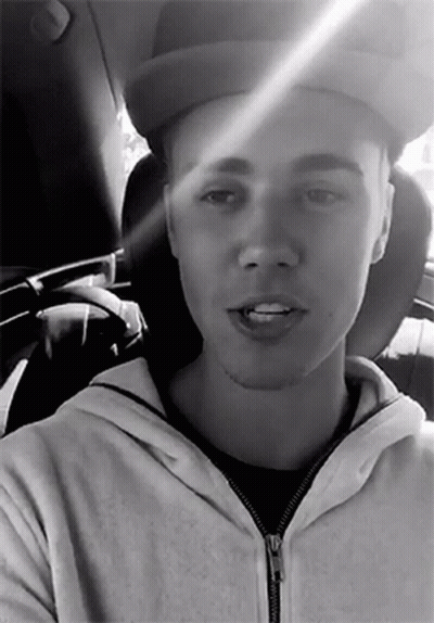 Justin Bieber In Hat And Hoodie GIF