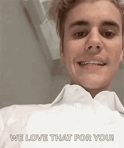Justin Bieber Smiling Saying We Love That For You GIF