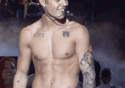 Justin Bieber Topless GIF