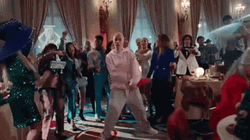 Justin Bieber With People Dancing Around GIF