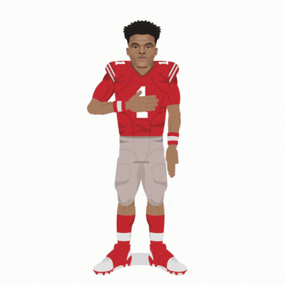 Justin Fields Ohio State Buckeyes Cartoon GIF