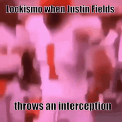 Justin Fields Throws An Interception GIF
