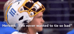 Justin Herbert Chargers Tie GIF
