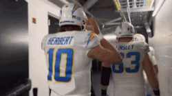 Justin Herbert Corey Linsley Walking GIF