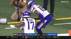 Justin Jefferson KJ Osborn Celebrating GIF