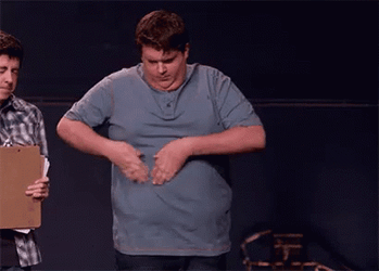 Justin Pitch Perfect Belly Drumroll GIF