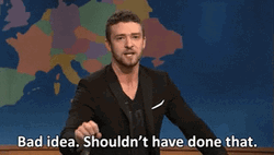 Justin Timberlake Bad Idea GIF