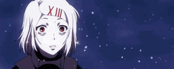 Juuzou Suzuya Falling Glitters Blue Background GIF