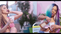 K Michelle Sudden Swerve While Pouring GIF