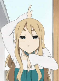 K-On Tsumugi Kotobuki Funny Gesture GIF