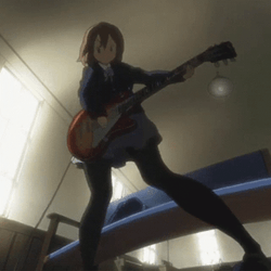 K-On Yui Hirasawa Windmill Playing Guitar GIF