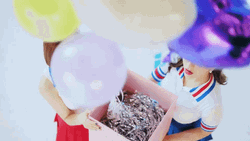 K-Pop Balloons Flying GIF