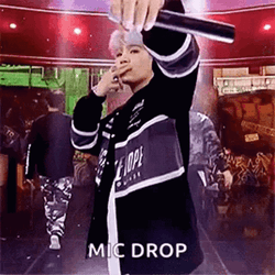 K-Pop Suga Mic Drop Meme GIF