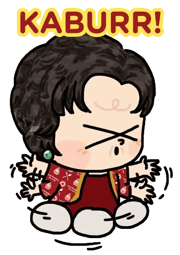 Kaburr Cartoon Drawing Sticker