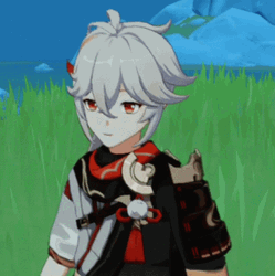 Kaedehara Kazuha Roaming On The Bushes GIF