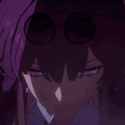 Kafka Honkai Star Rail Glowing Glasses GIF