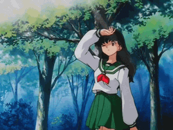 Kagome Wearing Her Uniform GIF