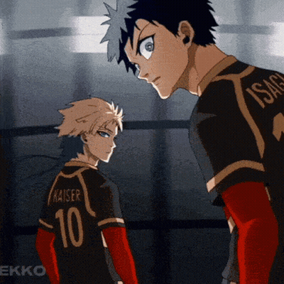 Kaiser Number 10 Is Standing Next To His Teammate GIF