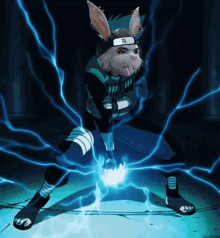 Kakashi Hatake Bunny Animated Face Chidori GIF