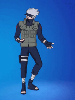 Kakashi Hatake Grooving Fortnite Default Dance GIF