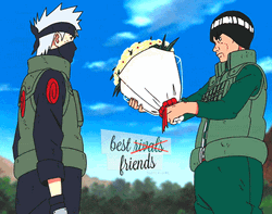 Kakashi Hatake Maito Gai Best Friends GIF