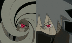 Kakashi Hatake Obito Sharingan Naruto GIF