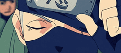 Kakashi Hatake Sharingan Opening Left Eye Naruto GIF