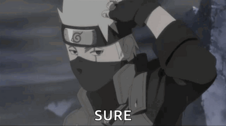 Kakashi Says Okay Sure GIF