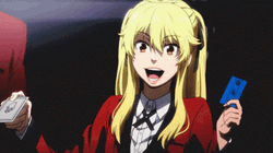 Kakegurui Mary Saotome Excited Throw GIF